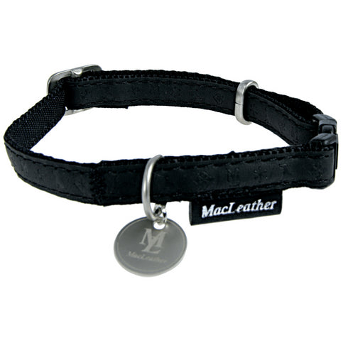 Zgarda reglabila neagra pentru caini Macleather 20mm Z 522040NO